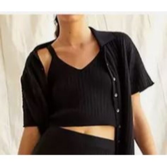 Daily Practice by Anthropology plus size Black V-Neck Ribbed Tank Top 3X - Picture 11 of 11